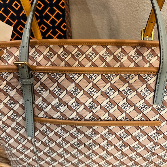 NWT TORY BURCH GEO LOGO COLOR TOTE - Picture 5 of 10